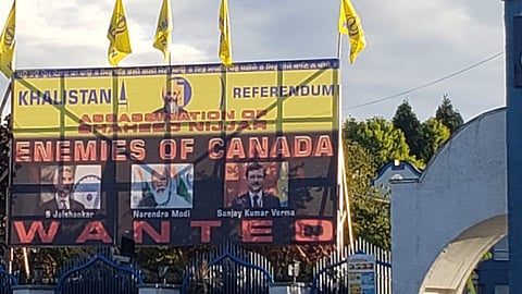 Khalistani terrorists put up wanted posters of PM Modi, S Jaishankar and Indian High Commissioner Sanjay Kumar Verma outside the Gurdwara.
