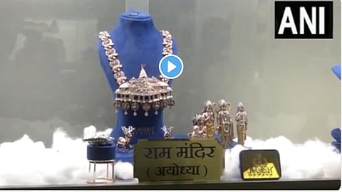 Diamond Necklace On The Theme Of Ram Temple In Surat