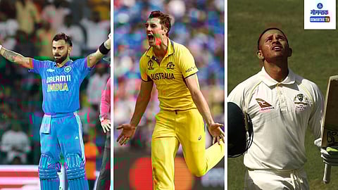 Virat Kohli, Pat Cummins, Usman Khawaja