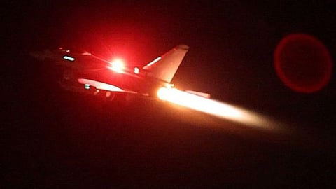 Air strike on Houthi Rebels In Red Sea