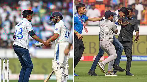 Fan breaches security to Meet Rohit Sharma