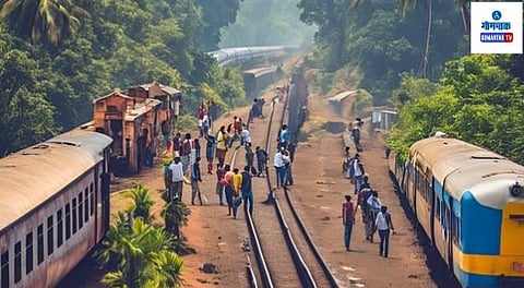Kokan Railway Timetable: कारवार परिसरात दरड कोसळण्याची घटना घडल्याने रस्त्यावरील दळणवळण कित्येक तास रखडून पडले