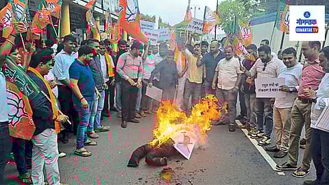 BJYM Goa: लोकसभेत राहुल गांधी यांनी केलेल्या वक्तव्याचे पडसाद गोव्यात उमटले