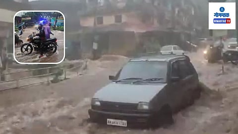 रस्ता झाली नदी! पाण्याच्या प्रवाहात अडकली वाहने, झाडे उन्मळून पडली; सत्तरीत हाहाकार