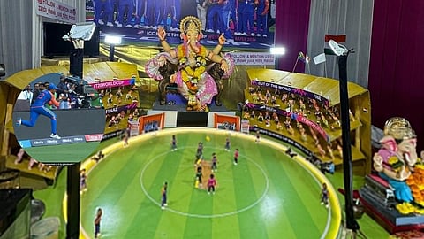 T20 वर्ल्डकप फायनलमधील SKY चा ऐतिहासिक कॅच; गणेश मंडळानं अशी बनवली 'थीम'; पाहा फोटो...