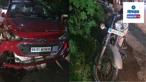 Accident at Sankhalim: मोटारसायकल घेऊन निघालेल्या माणसाने समोरून येणाऱ्या कारगाडीला दिली धडक