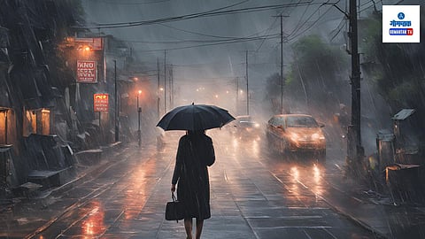 Valpoi Rain: वाळपई परिसरात विजेचा मोठा लखलखाट व जोरदार गडगडाटासह पावसाने हजेरी लावली. वादळी वाऱ्यामुळे अनेक ठिकाणी झाडे कोसळली.