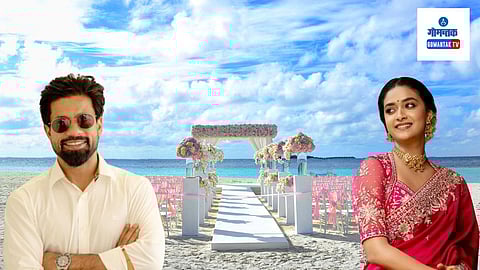 Keerthy Suresh Antony Thattil Goa Wedding: लग्न समारंभासाठी कीर्ती आणि अँटोनी गोव्यात दाखल झाले आहेत, कीर्तीच्या एका मैत्रिणीने सोशल मीडियाच्या माध्यमातून याबद्दलची माहिती दिली.