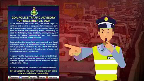 Goa Police Traffic Advisory: पणजी, कळंगुट, हणजूणमध्ये वाहतूक कोंडीची शक्यता; वाहतूक खात्याकडून प्रवाशांसाठी सूचना जारी