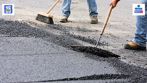 Margao Raia hotmixing road