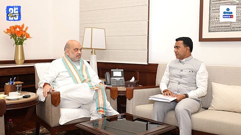 Goa Cm Pramod sawant and hm amit shah