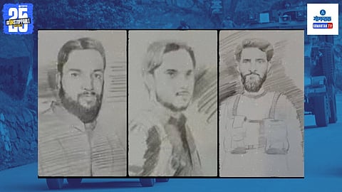 sketches of all the terrorists who attacked people in Pahalgam