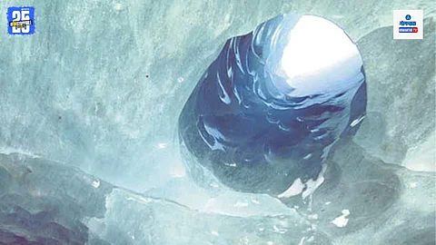 Climate change glacier damage