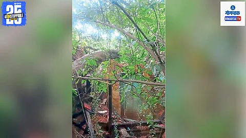 Goa rain house collapse