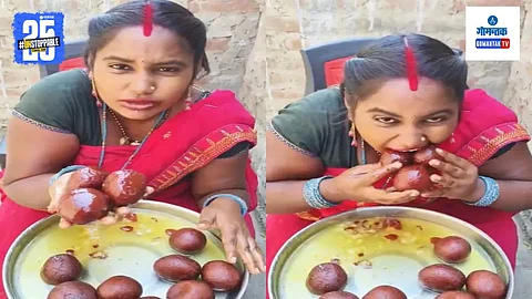 Viral Video Woman Gulab Jamun