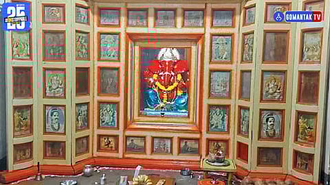 Red idol Ganpati worship Goa