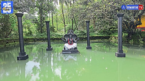 kasule village lake ganapati statue