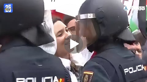 spain viral protest video