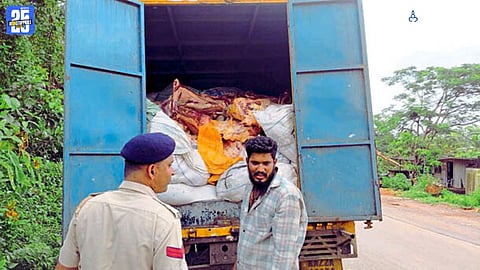 Querim checkpost beef transport