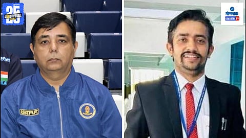 From Left Side Dead Yogender Singh President of the All India Sepak Takraw Association and Ankit Kumar Baliyan