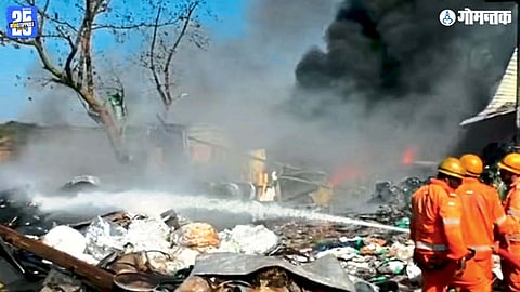 Massive Fire Erupts at Verna–Quelossim Scrapyards