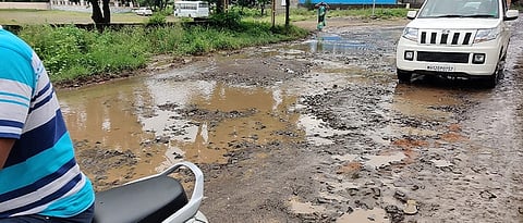 Mud around the tourism department building