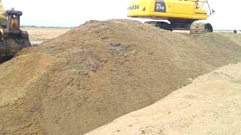 Illegal sand extraction