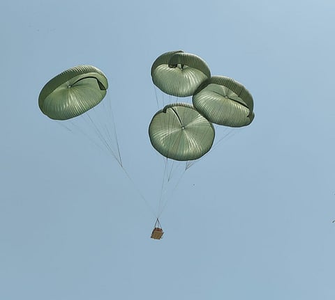 IAF conducts trials of system to para-drop vehicles, heavy loads