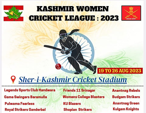 Indian army starts first Kashmir Women Cricket League