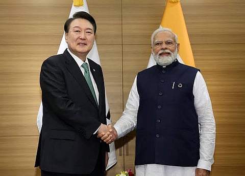 President Yoon Suk Yeol with Prime Minister Modi ( File Photo )