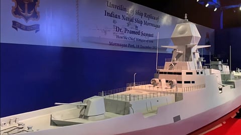Indian Navy unveils INS Mormugao model on Goa Liberation Day eve