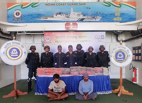 In a joint operation, ICG apprehends a fishing boat with 173 kilograms of narcotics onboard in Arabian Sea