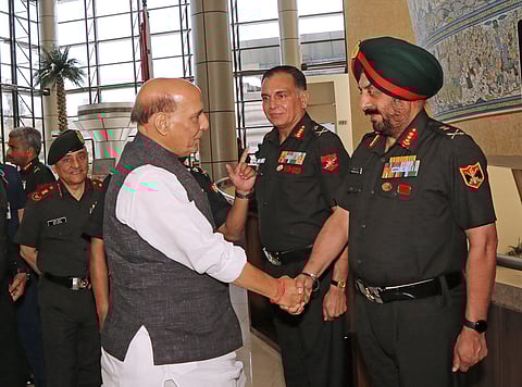 Defence minister meeting with Army commanders