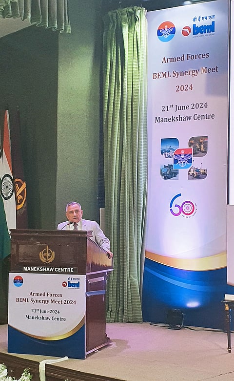 Gen Anil Chauhan inaugurates the maiden Armed Forces BEML Synergy Meet 2024