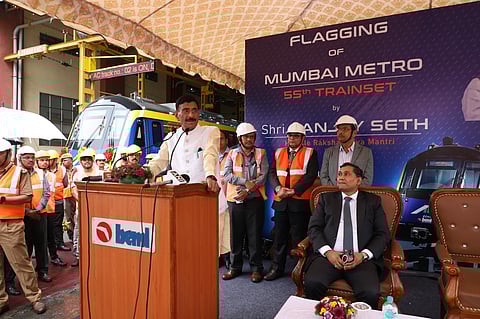 MoS Defence flags-off driverless metro train at BEML’s Bangalore plant