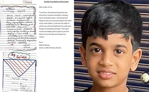 Kerala school boy’s letter of gratitude to Indian Army goes viral