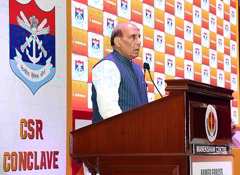 Defence Minister Rajnath Singh at CSR Conclave (File Photo)