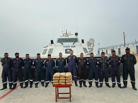 ICG seizes 53.6 kg of Ganja worth ₹60 lakhs near Indo-Sri Lankan IMBL