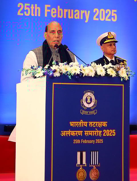 Defence Minister confers gallantry medals to ICG personnel