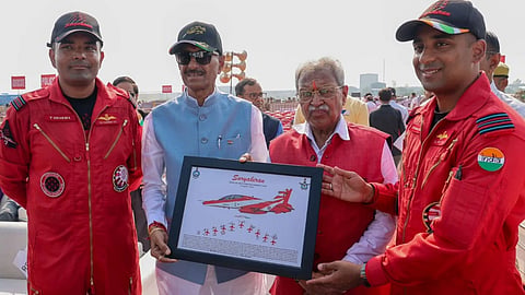 Alt="Suryakiran Aerobatic Team at Meerut"