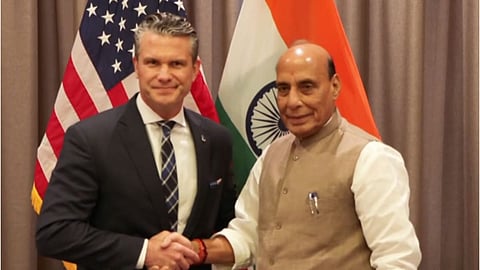 Alt="Rajnath Singh and Pete Hegseth"