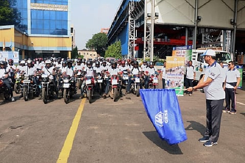 Gandhi Jayanti: GRSE organises Swachhta Sarthi Bike Rally