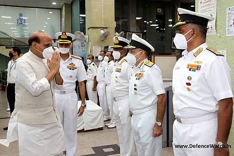 Naval Commanders’ Conference: Rajnath Singh all praises for Indian Navy’s COVID-19 Ops