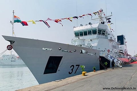 L&T built 6th OPV ICGS Vajra commissioned into the Indian Coast Guard