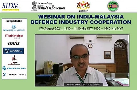 Joint Secy (DIP) Anurag Bajpai addresses webinar between India & Malaysia