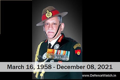India's Chief of Defence Staff General Bipin Rawat died on Wednesday in a chopper crash