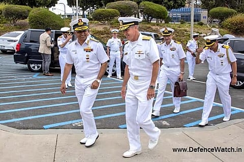 Vice Admiral G Ashok Kumar (Retd) takes charge as India's first National Maritime Security Coordinator (Photo: IN Twitter)