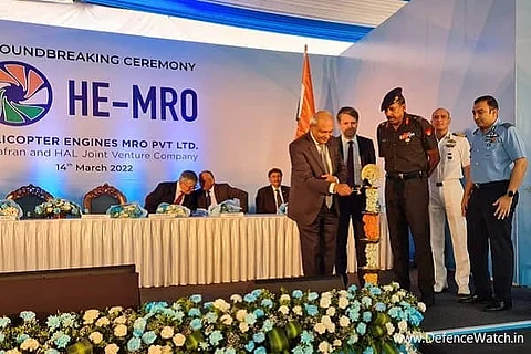 HAL & Safran sign strategic MoU during ground-breaking ceremony of HE-MRO (Photo: Twitter)