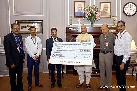 GRSE pays interim dividend of Rs 42.24 crore to Government for FY 2021-22