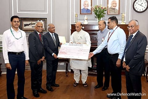 HAL hands over second interim dividend of Rs 653.36 Cr to Government